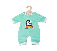 Heless 2181 - Pelele para muñecas con diseño de Lunares de pingüino, de Terciopelo Suave con Bordado, tamaño 35-45 cm