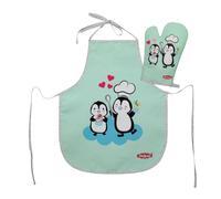 Heless 223 - Guante de Horno y Delantal de Cocina para niños con diseño de Lunares, Lavable, Accesorios para cocinar y Hornear