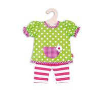 Heless 2255 - Juego de ropa para muñecas, 2 piezas con percha y polainas, talla 35 - 45 cm