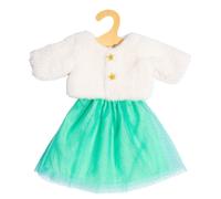 Heless 2370 - Poppenkleding in Design Yuki, 2-Delige Set in Wit en Turquoise, me