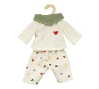 Heless 2516 - Ropa para muñecas ''Heart Confetti'', Juego de 3 Piezas con pantalón de Pana, Camiseta y Bufanda, para muñecas y Peluches de 35-45 cm