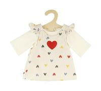Heless 2530 - Ropa para muñecas ''Heart Confetti'', Juego de 2 Piezas con Vestido de Pana y Camiseta, para muñecas y Peluches de 35-45 cm