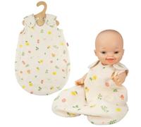 Heless 2693 - Saco de Dormir de Muselina para muñecas «Freche Früchtchen», 100% algodón orgánico, para muñecas y Peluches de 35-45 cm