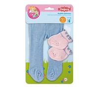 Heless 475 - Pantimedias con calcetines para muñecas, en diferentes colores pastel, surtidos, tamaño 35 - 45 cm