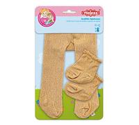 Heless 476 - Medias con calcetines para muñecas, doradas, talla 35 - 45 cm