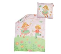 Heless 5000 - Ropa de Cama para muñecas ''Princesa Emily'', en Rosa, con edredón (44 x 34 cm) y Almohada (16 x 16 cm)