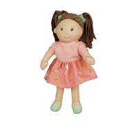 Heless 506 - Muñeca de Peluche niña Pink con Bonito Vestido para Poner y Quitar, Aprox. 22 cm de Altura muñeca de Peluche para abrazar, Jugar y amar