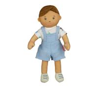 Heless 509-Muñeco Ben con Peto Azul y Camisa para Poner y Quitar, 22 cm de Altura Aprox. Muñeco de Peluche para abrazar, Jugar y querer, Color Beige, Pink, Universal (509)