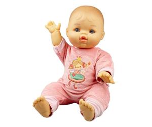 Heless 54037 - Set de muñecas con la muñeca Gordi niña y un Pelele de Terciopelo Rosa «Princesa Emily», tamaño Aprox. 34 cm