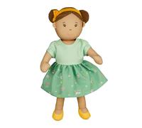Heless 57 - Muñeca de Trapo Livi con Vestido Verde para Poner y Quitar, Aprox. 32 cm de Altura muñeca blandita para abrazar, Jugar y querer