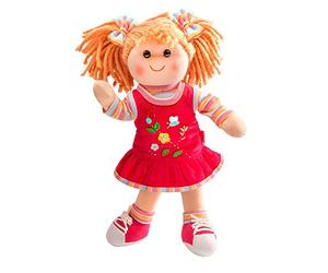 Heless 700 - Muñeca blanda Lili, con vestido de pana a la moda y camisa de rayas, de unos 42 cm de altura, para abrazar, jugar y amar