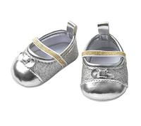 Heless 7481 - Bailarinas de purpurina para muñecas, plata, tamaño 30 - 34 cm