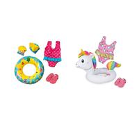Heless 88 - Juego de natación para muñecas, traje de baño, zuecos, anillo y alas