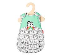 Heless 9194 - Saco de Dormir para muñecas con diseño de pingüino Pünktchen, con Estampado de pingüinos y Cierre de Gancho y Bucle, Muy Suave, tamaño 20-25 cm