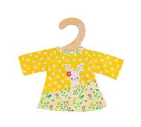 Heless 9355 - Ropa para muñecas en diseño Bunny Lou, Vestido túnica con aplicación de Conejito y Estampado de Flores para muñecas y Peluches Talla 20-25 cm
