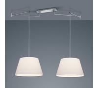 Helestra colgante Certo cónico 2 luces blanco