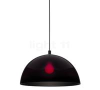 Helestra Doro, lámpara de suspensión, negro/cable negro - ø50 cm