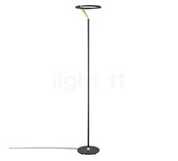Helestra Elara, lámpara de pie LED, negro/dorado