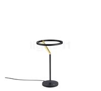 Helestra Elara, lámpara de sobremesa LED, negro/dorado