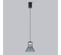 Helestra Fou colgante LED vidrio humo 13x13,5cm