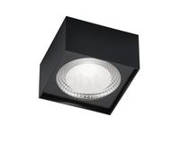 Helestra Kari, lámpara de techo LED, negro mate - anguloso