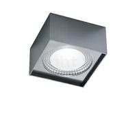 Helestra Kari, lámpara de techo LED, níquel mate - anguloso