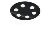 Helestra Nomi, lámpara de techo LED redonda, negro