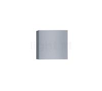 Helestra Siri, lámpara de pared LED, gris plateado - cubo - 10 cm