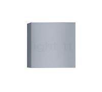Helestra Siri, lámpara de pared LED, gris plateado - cubo - 15 cm