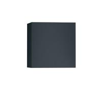 Helestra Siri, lámpara de pared LED, negro mate - cubo - 15 cm