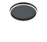 Helestra Sona, lámpara de techo LED, negro mate, ø40 cm