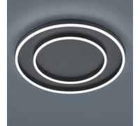 Helestra Sona plafón LED, negro, Ø 59 cm