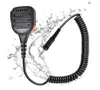 HELETUL Micrófono de mano impermeable IP65 para Yaesu Vertex Standard Horizon evx s24 pies 70d ft-70d Hamm Ham Radio ft5 pies 3D vx-6r evx-s24 ft70dr vx-170 ft5d ft-65 (negro)