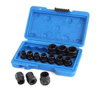 HELEVIA 13 Unids/set Kit de Herramientas de Enchufe Extractor de Extracción de Tuercas de Perno de Impacto para Alicates de Llave
