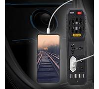 HELEVIA 200W DC 12V a AC 220V Power Inverter Converter Encendedor USB Universal