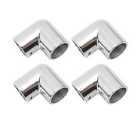 HELEVIA Accesorio de Pasamanos para Barcos de Acero Inoxidable 316, Juego de 4 Conectores de Tubo de Codo para Yates Marinos de 25 Mm de Diámetro Interior, Fácil Instalación, Duradero
