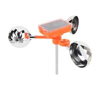 HELEVIA Ahuyentador de Pájaros Solar, Ahuyentador de Sonido Intermitente Accionado por el Viento con Prismas Giratorios para Huertos, Campos, Ferrocarriles, Aeropuertos, Estanques de