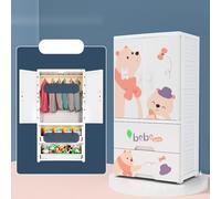 HELEVIA Armario para bebé (Ropa Colgante y 2 Cajones Grandes)