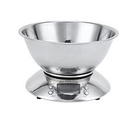 HELEVIA Báscula de Cuenco de Acero Inoxidable, Precisión de 1 Ga 5 Kg con Cuenco Extraíble para Hornear en la Cocina y Pesar Alimentos