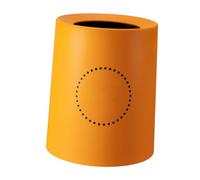 HELEVIA Bote de Basura de Plástico de 11 Litros, Papelera Liviana con Acabado en Naranja Vibrante para Baño, Sala de Estar, Oficina