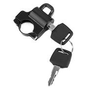 HELEVIA Canón de Seguridad del Bloqueo de Casco de Motocicleta con 2 Teclas, Duradero, Resistente a la Intemperie para el Manillar de 22 Mm, Se Adapta a la Mayoría de los Modelos de (Negro)