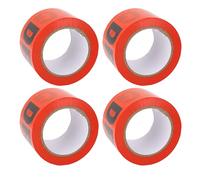 HELEVIA Cinta de Advertencia de PE de 4 Piezas, Cinta de Seguridad de Peligro Roja No Adhesiva de Alta Visibilidad que No Destiñe con Texto Negro en Negrita, para Sitios de Construcción