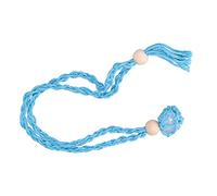HELEVIA Collar de Bolsa de Red Tejida a Mano, Cordón de Soporte de Piedra Vacío Ajustable para Colgante de Cuentas de Cuarzo de Cristales (Azul claro)