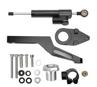 HELEVIA Estabilizador de Dirección de Aluminio Billet 6063, Amortiguador de Dirección de Motocicleta con Alta Sensibilidad para ZX-6R 2009-2019, Accesorio Práctico para Controlar la