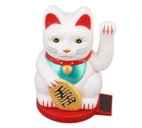 HELEVIA Gato de la Suerte Solar, Gato de la Fortuna con Brazo Que Agita y