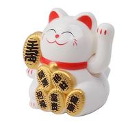 HELEVIA Gato Que Agita Solar Decoración Automática con Luz de 2 Pulgadas
