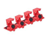 HELEVIA Juego de Dispositivos de Bloqueo de Disyuntor de 4 Piezas, Abrazadera en Bloqueo de Disyuntor Unipolar con Color Brillante para Equipos de Seguridad, Material ABS