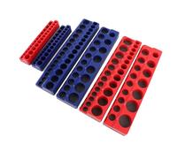 HELEVIA Juego de Organizador de Enchufes Magnéticos, Fuerte Magnético, Ahorro de Espacio para Unidad de 1/4 Pulgadas, 3/8 Pulgadas, 1/2 Pulgadas, con Bandeja Métrica SAE, 6 uds.