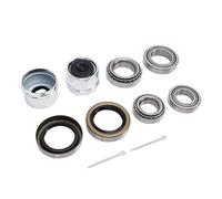 HELEVIA Kit de Rodamientos de Remolque, Rodamientos de Acero Cromado para Ejes de Remolque, L68149/L68111 L44649/L44610 con Sellos, Tapas Antipolvo, Pasadores de Chaveta, Se Adapta a