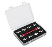 HELEVIA Llave para Radios con CNC, Juego de Llaves para Motocicleta, 10 Tamaños 5,0-6,8, Fácil de Desmontar, Duradera.Consejos para la Mayoría de las Motocicletas, con Caja, Fácil (C (rojo))